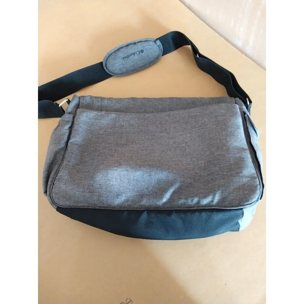 Columbia Departure Point Messenger Diaper Bag Gray BAG ONLY NO CHANGING PAD